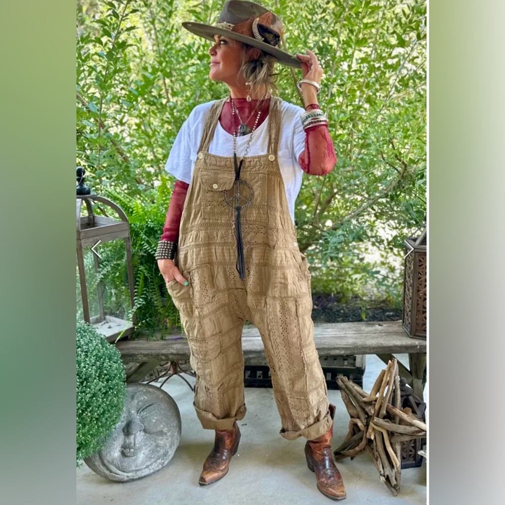 Women's Casual Brown Overalls